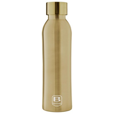 BUGATTI  B Bottles Twin – Gelbgold gebürstet – 500 ml – Doppelwandige Thermoflasche aus Edelstahl. Edelstahl